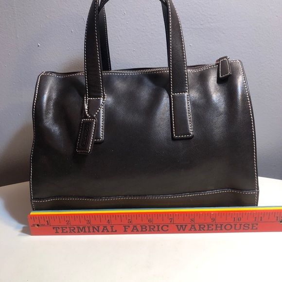 Vintage coach brown leather satchel handbag - Picture 4 of 12